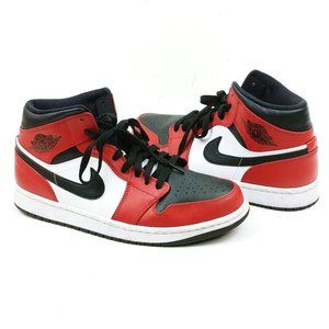 Nike Men's Air Jordan 1 Mid Chicago Basketball Sneakers Size10 (Posh177)
